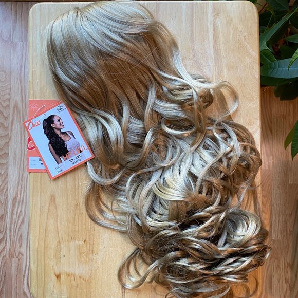 #27 SEPIA CURLY LONG DRAWSTRING PONYTAIL - Picture 2 of 4